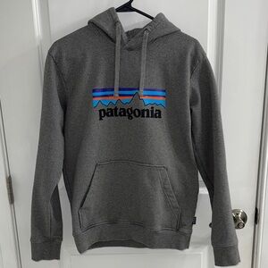 Patagonia Charcoal Hoodie with Logo Design